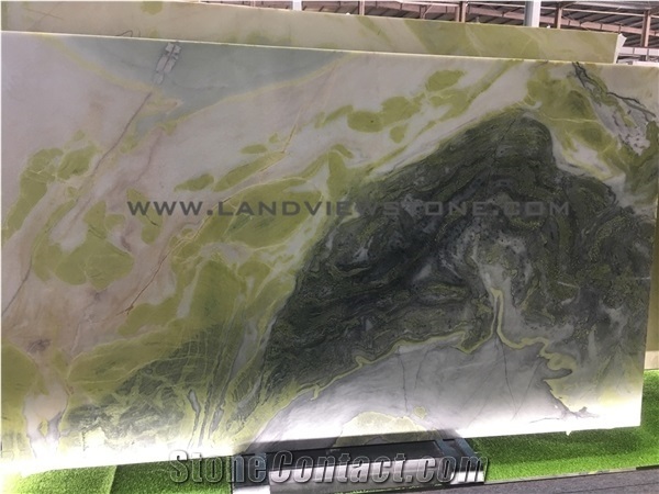 Dreaming Green Paradise Green Jade Marble Slab Tiles