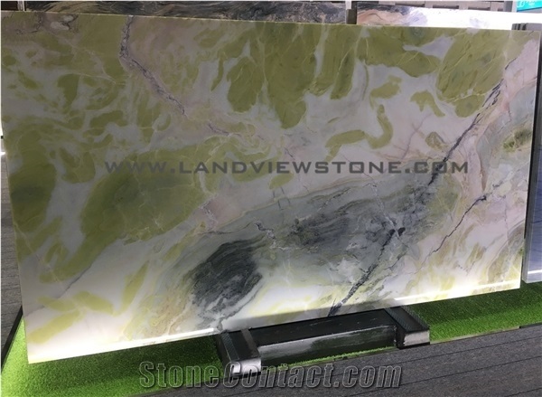 Dreaming Green Paradise Green Jade Marble Slab Tiles