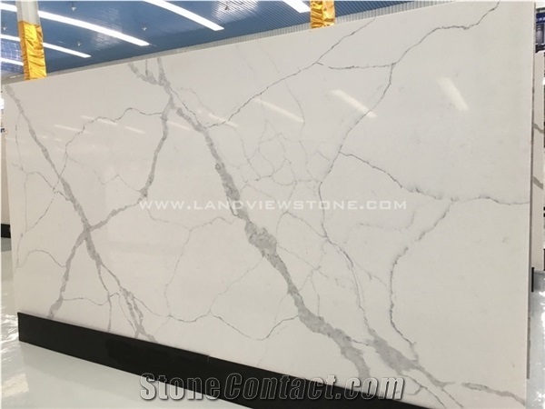 Marquina Quartz Black Calacatta Quartz for Kitchen Countertop