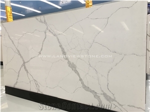 Marquina Quartz Black Calacatta Quartz for Kitchen Countertop