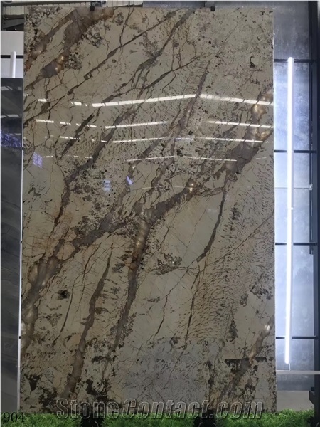 Brazil Pandora Marble Slab Wall Flooring Tiles Bookmatched