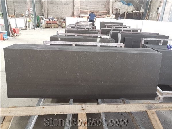 Carrara Grey Quartz Kitchen Countertop
