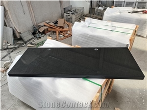 Pure Black Quartz for Countertop and Vanity Top