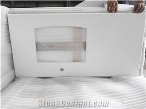 Pure White Quartz Vanity Top