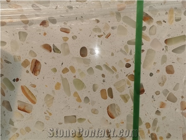 Translucent Cement Terrazzo Bathroom Tile and Floor