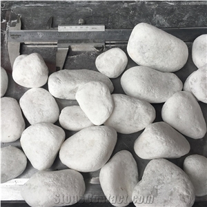 Big Size White Color Tumbled Pebble Stone