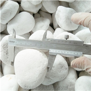 Snow White Round Pebble Stones