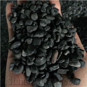 Tumbled Black Pebbles for Landscaping Garden Decoration