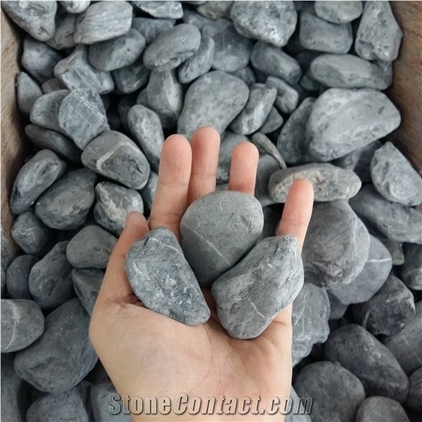 Unpolished Yellow Color Pebble Stone