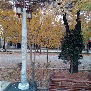 Stone Column Landscaping Lanterns