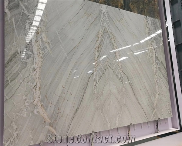 Nuage White Quartzite Slabs