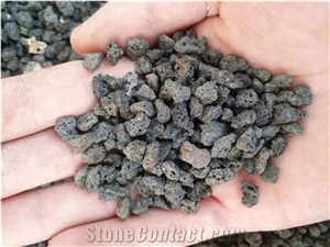 Black Lava Stone Pebbles Walkway