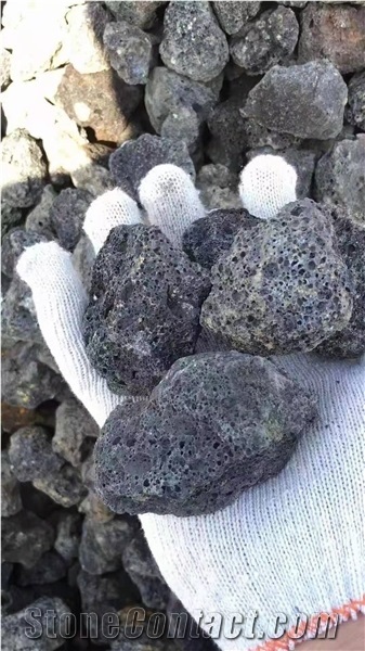 Black Lave Stone Pebbles for Walkway Pebbles