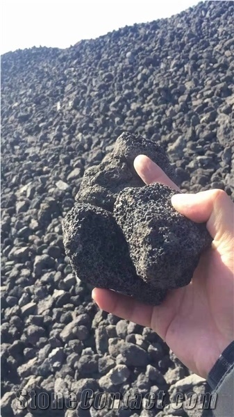 Black Lave Stone Pebbles for Walkway Pebbles