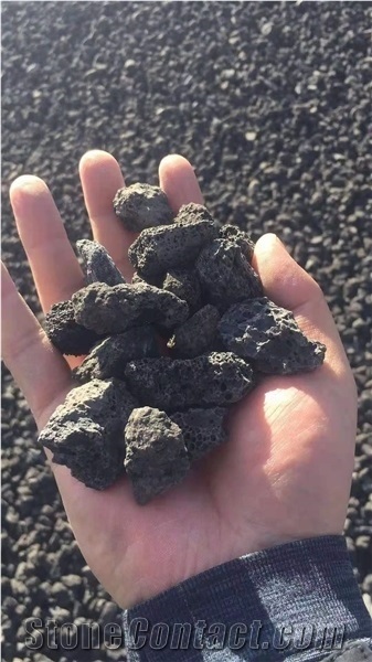 Black Lave Stone Pebbles for Walkway Pebbles