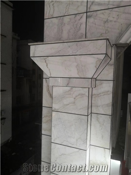 China Cheap Marble Guangxi White Marble Tile Slab Floor Wall