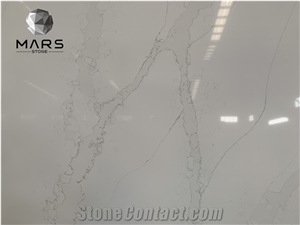 Engineered Calacata Quartz Stone Artificial Marble Vanity Tops
