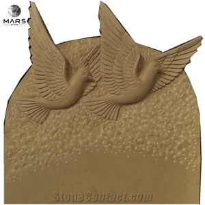 European Design Ocean Beige Marble Gravestone Tombstone