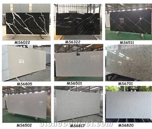 High Quality Artificial Quartz Carrara Slabs for Worktop