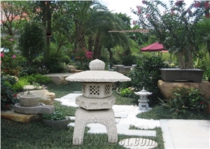 Carved Stone Sculpture Japanese Stlye Lanterns Jn-001