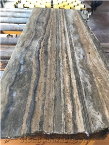 Titanium Travertine Slabs - Vein-Cut