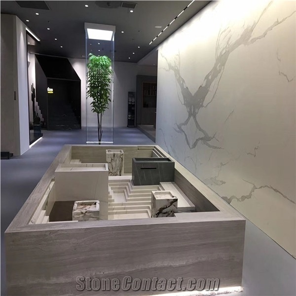 Artificial White Marble 12mm Porcelain Slabs