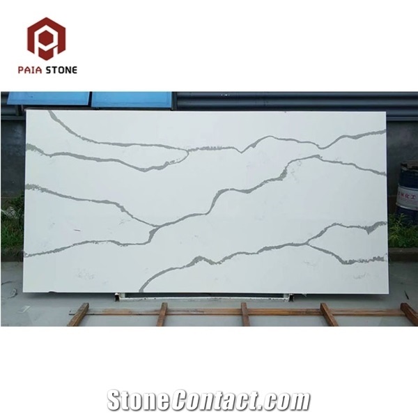 Good Quality Polished White Calacatta Quartz