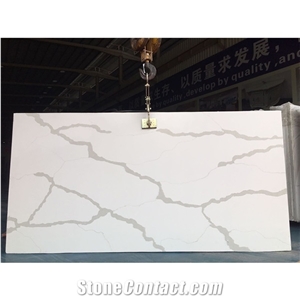 White Calacatta Quartz Slabs