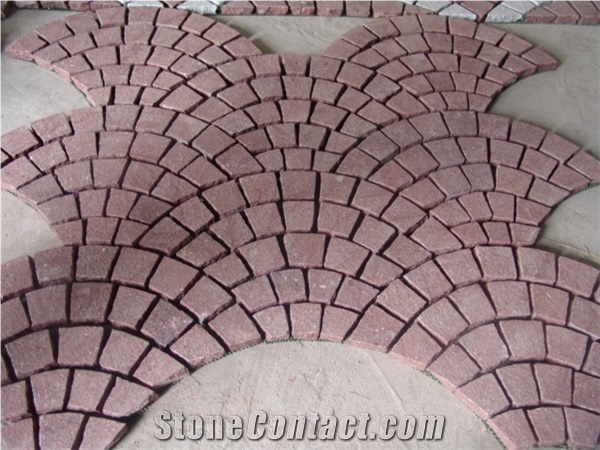 Cheap Natural Red Stone Paver Mats Sets