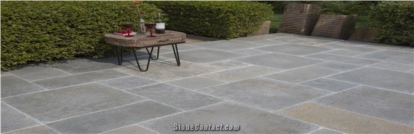 Abbey Grey Sandstone Exterior Pattern Cobblestone, Pavers, Patio Pavement