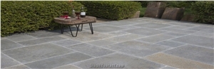 Abbey Grey Sandstone Exterior Pattern Cobblestone, Pavers, Patio Pavement