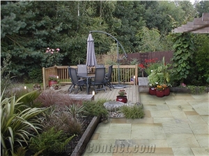 Mint White Sandstone Pavement, Cobblestone, Pavers, Patio