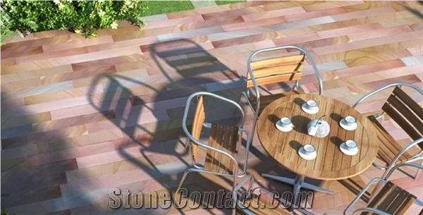 Siena Pink Sandstone Pavers, Patio Pavement