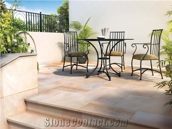 Siena Terrace Floors, Pink Sandstone Terrace Floors