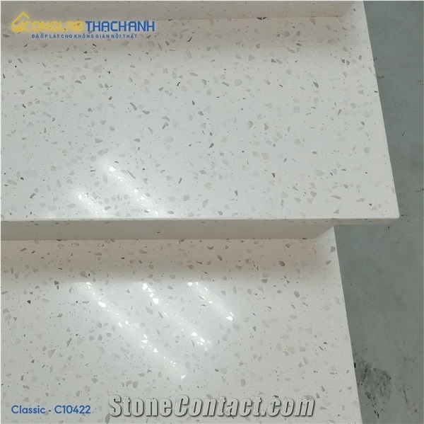 Quartz Slabs C10422- Classic White Quartz Slabs