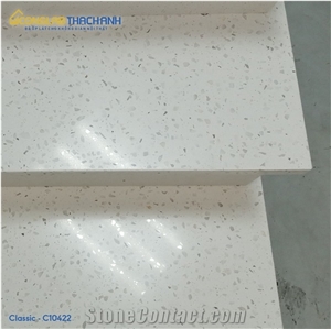 Quartz Slabs C10422- Classic White Quartz Slabs