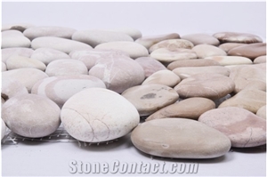 Tan Jambon Sumbawa Pink Pebbles Mosaic- Pebble Stone Mosaic