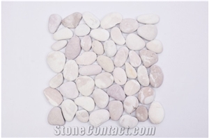 Tan Jambon Sumbawa Pink Pebbles Mosaic- Pebble Stone Mosaic