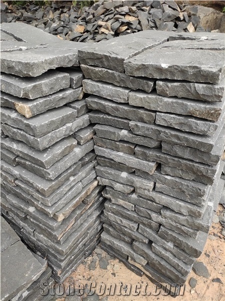 Black Basalt Split Wall Stones