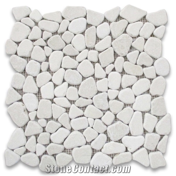 Beige Marble Medium Lantern Shaped Mosaic Tiles