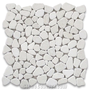 Beige Marble Medium Lantern Shaped Mosaic Tiles