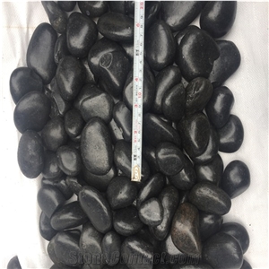 Black Mexican Beach Pebbles Decorative Stone