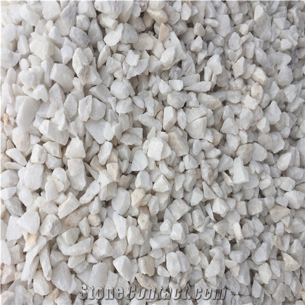 Cheap Gravel Snow White with Quartz Pebbles Stone