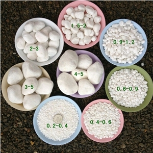 Pure White Quartz Pebbles Stone