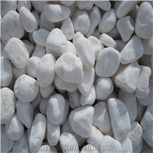 Snow White Crushed Stone, White Pebble, Gravel Stone