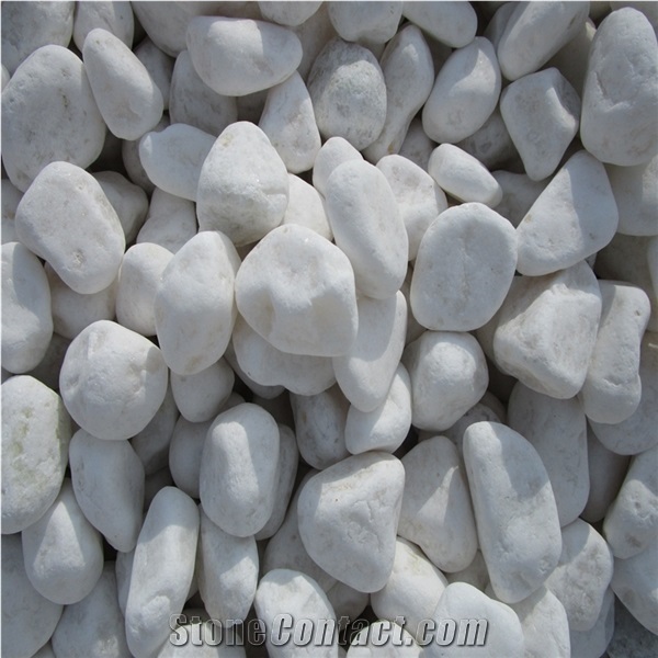 Snow White Pebbles Bulk Stone