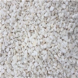 Snow White Quartzite Pebbles for Landscaping