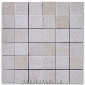 Square Mosaic Tiles Crema Marfil Marble 2x2 Square Mosaic Tiles Crema Marfil Marble 2x2