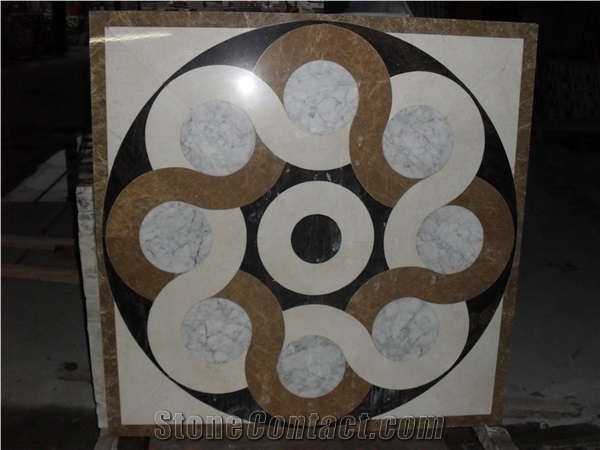 New Design Marble Stone Waterjet Medallions