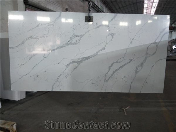Calacatta White Roma Quartz Slabs